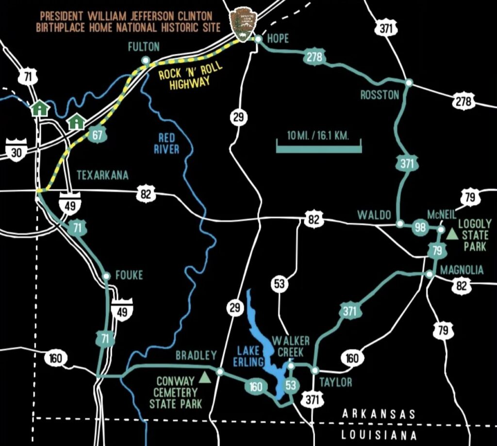 Arkansas Southwest Motorcycle Trail Map